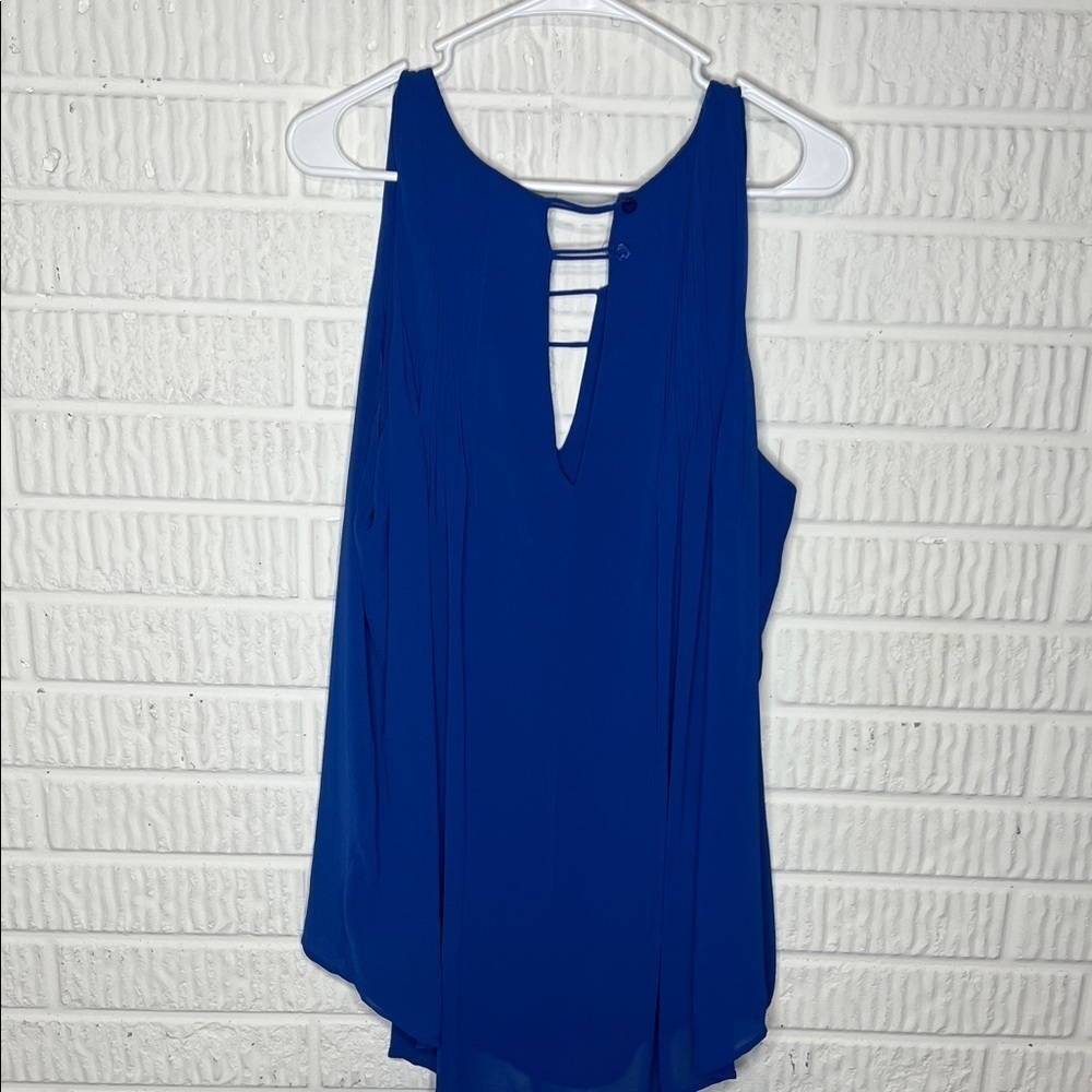 Torrid Royal Blue Sleeveless Blouse - Picture 2 of 3